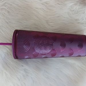 Starbucks Metallic Magenta Cold Cup Tumbler Spring 2024 Collection
